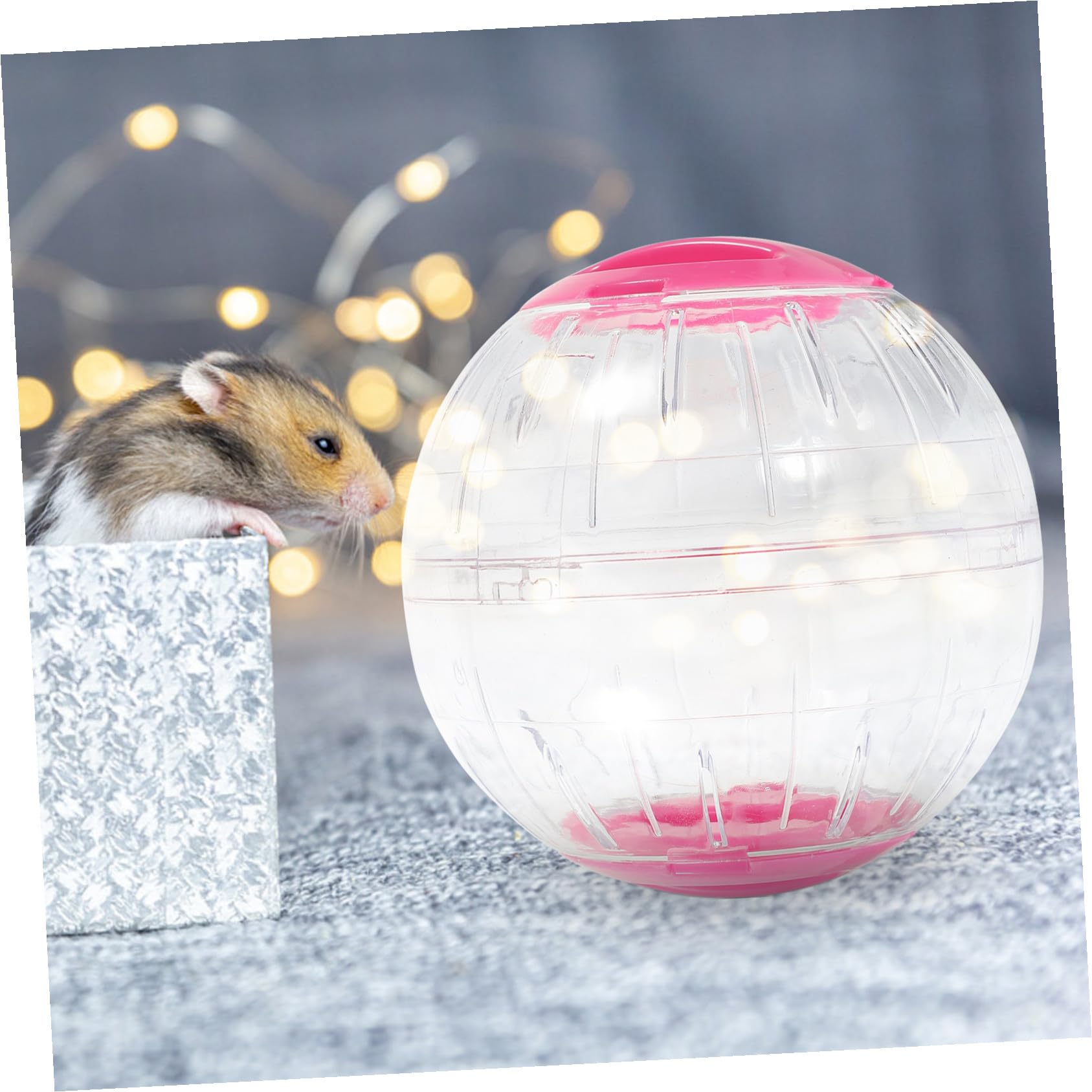 VANZACK 4pièces Boules Exercice Transparentes pour Hamsters Jouets pour Petits Animaux Accessoires pour Cage Balle De Course pour Souris Gerbille Et Cochon