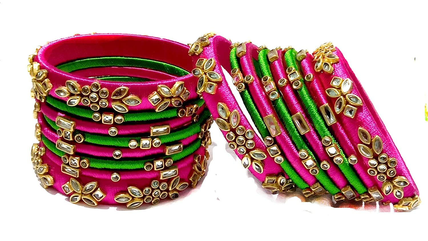 See full amazon price history chart for Blue jays hub Multicolor Silk Thread Stone Kundan Bangles for Women and Girls Blue jays hub Multicolor Silk Thread Stone Kundan Bangles for Women and Girls (B0823YWJYQ) Amazon Price History, Amazon Price Tracker