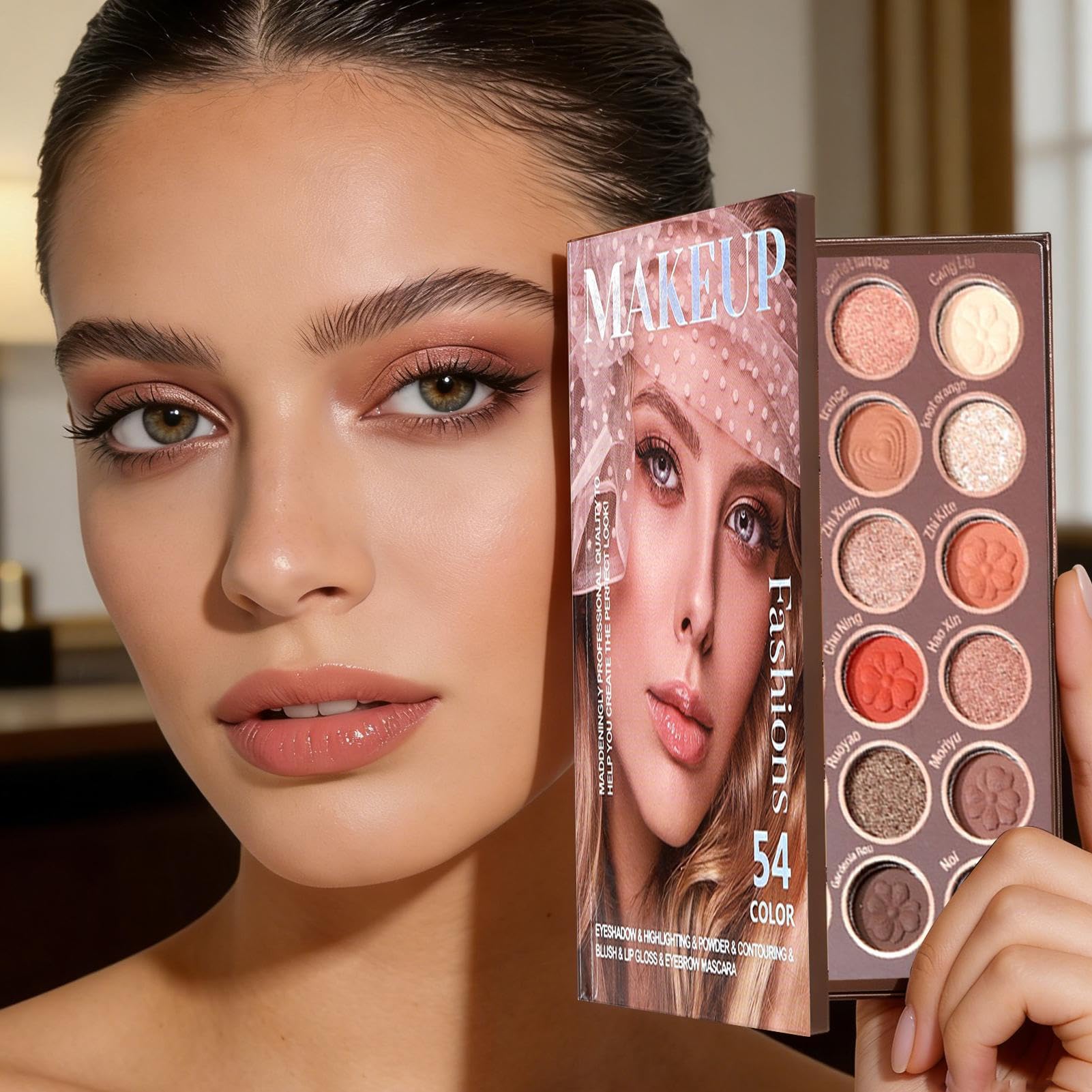 Lidschatten-Palette, langanhaltend, intensive Pigmentierung