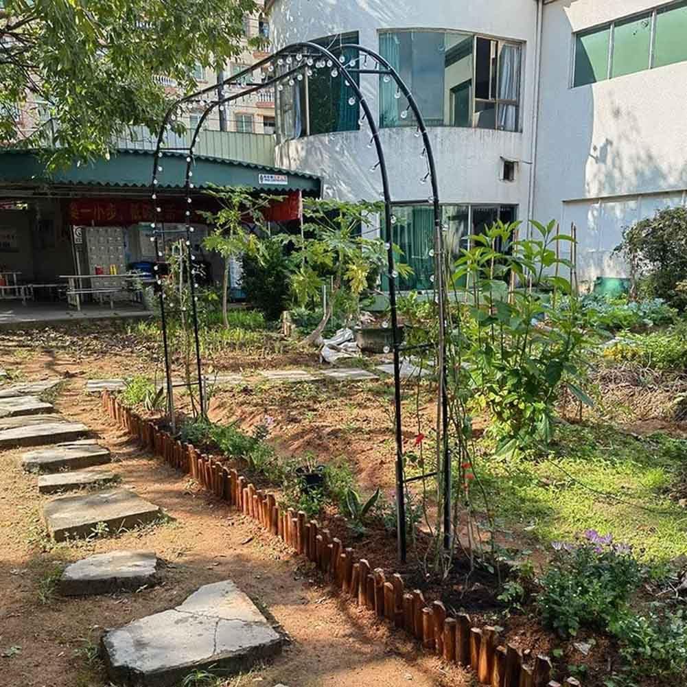 Robusto arco da giardino in metallo per rose 1.4M/1.8M/2.4M/3M/3.5M durevole traliccio pergola per matrimoni all'aperto Colore verde W2.4M* H2.2M Struttura di supporto