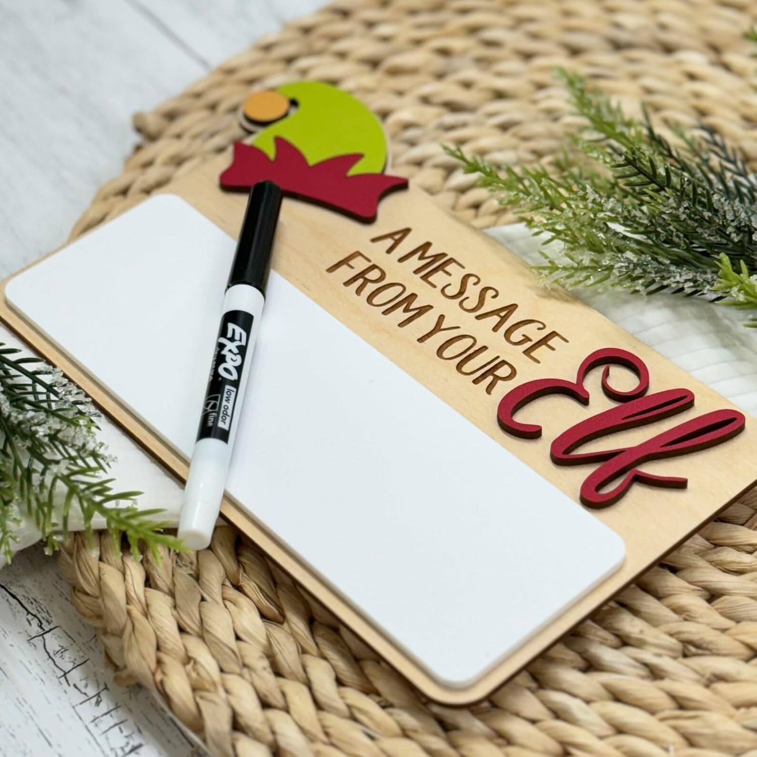 Elf Message Dry Erase Board, Message From Elf Dry Erase Sign, Elf Message Christmas Prop, Kids Christmas Elf Message Board