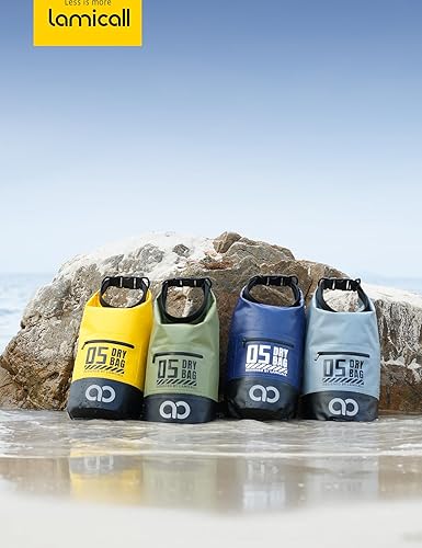 Miniatura 7 de Lamicall Dry Bag - Mochila impermeable - duradera y flotante 5L10L20L30L40L Bolsa grande a prueba de agua con funda impermeable para teléfono para