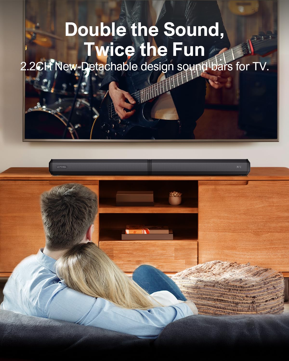 VICALO - Soundbar Staccabile 2 In 1 Per Tv, Soundbar Tv Bluetooth 5.0