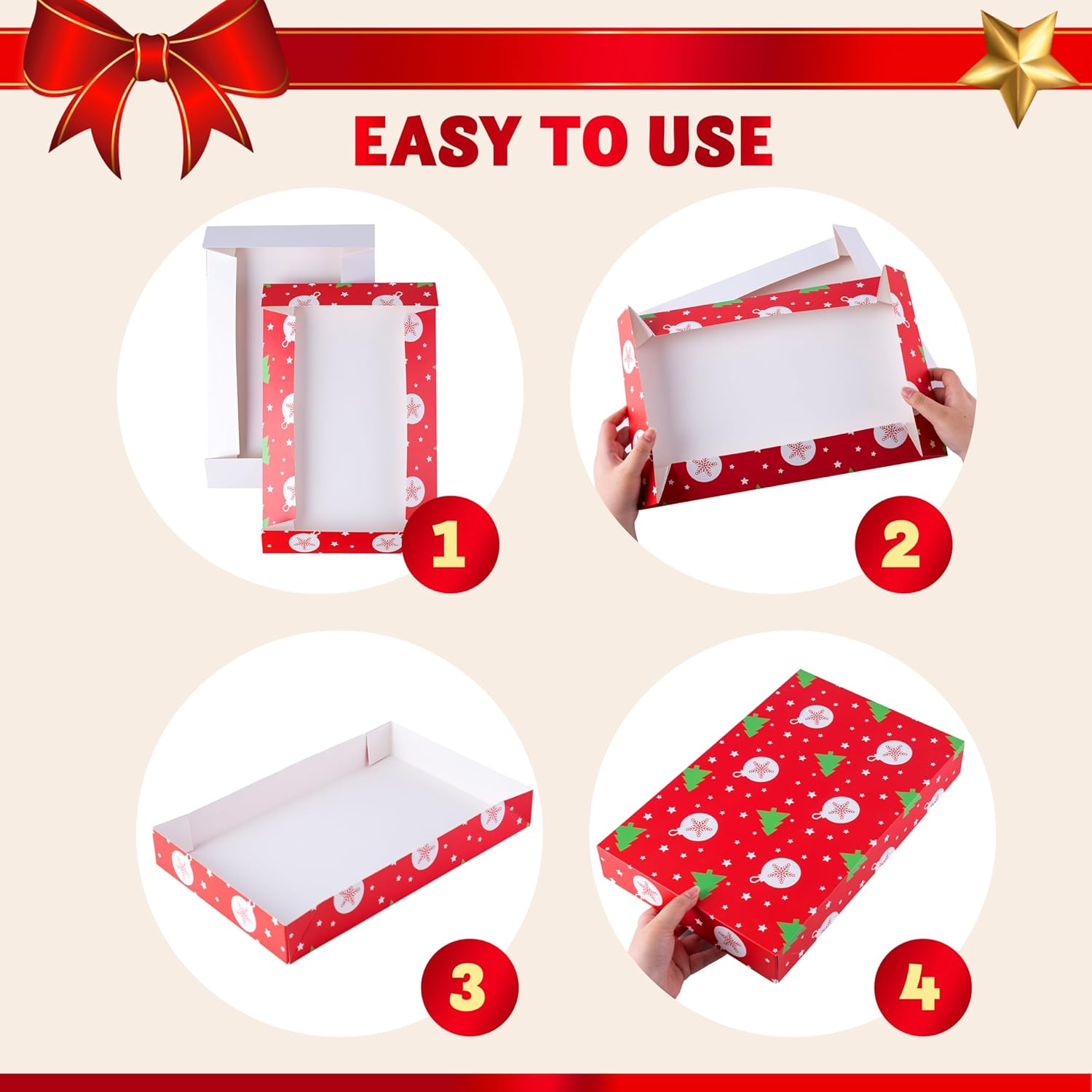 JOYIN 12 PCS Christmas Shirt Gift Boxes with Lids for Presents, Large Robe Cardboard Boxes, Xmas Theme Decorative Box for Clothes, Birthday Holiday Wedding Gift Wrapping Decor, Hat, Sweater and Coat