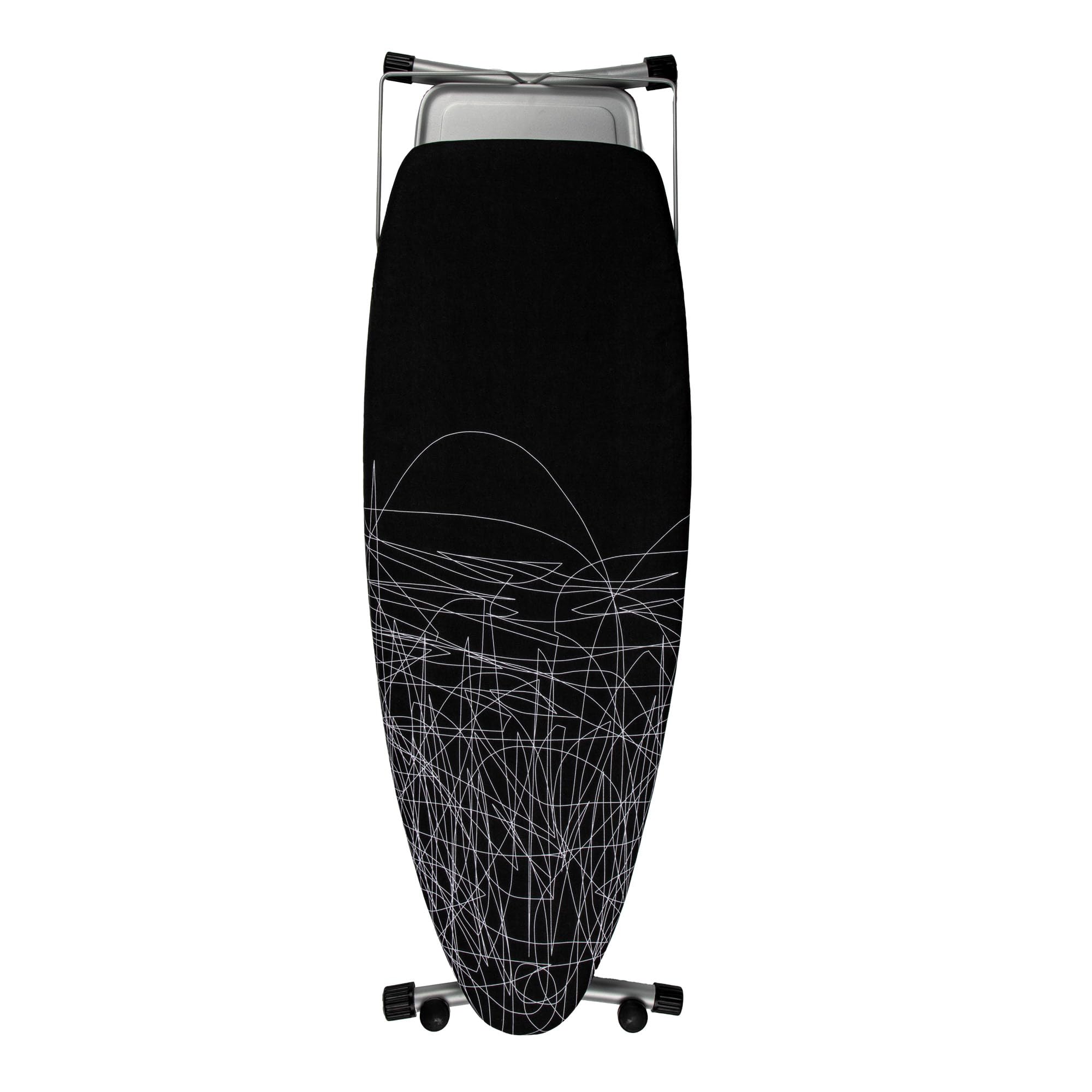Tabla de Planchar Grande y Profesional | 130x47 cm | Plegable y Robusta | Altura Ajustable con Ruedas | Superficie XXL Ancha | Estable | ideal Centros de Planchado | Fabricada en Europa