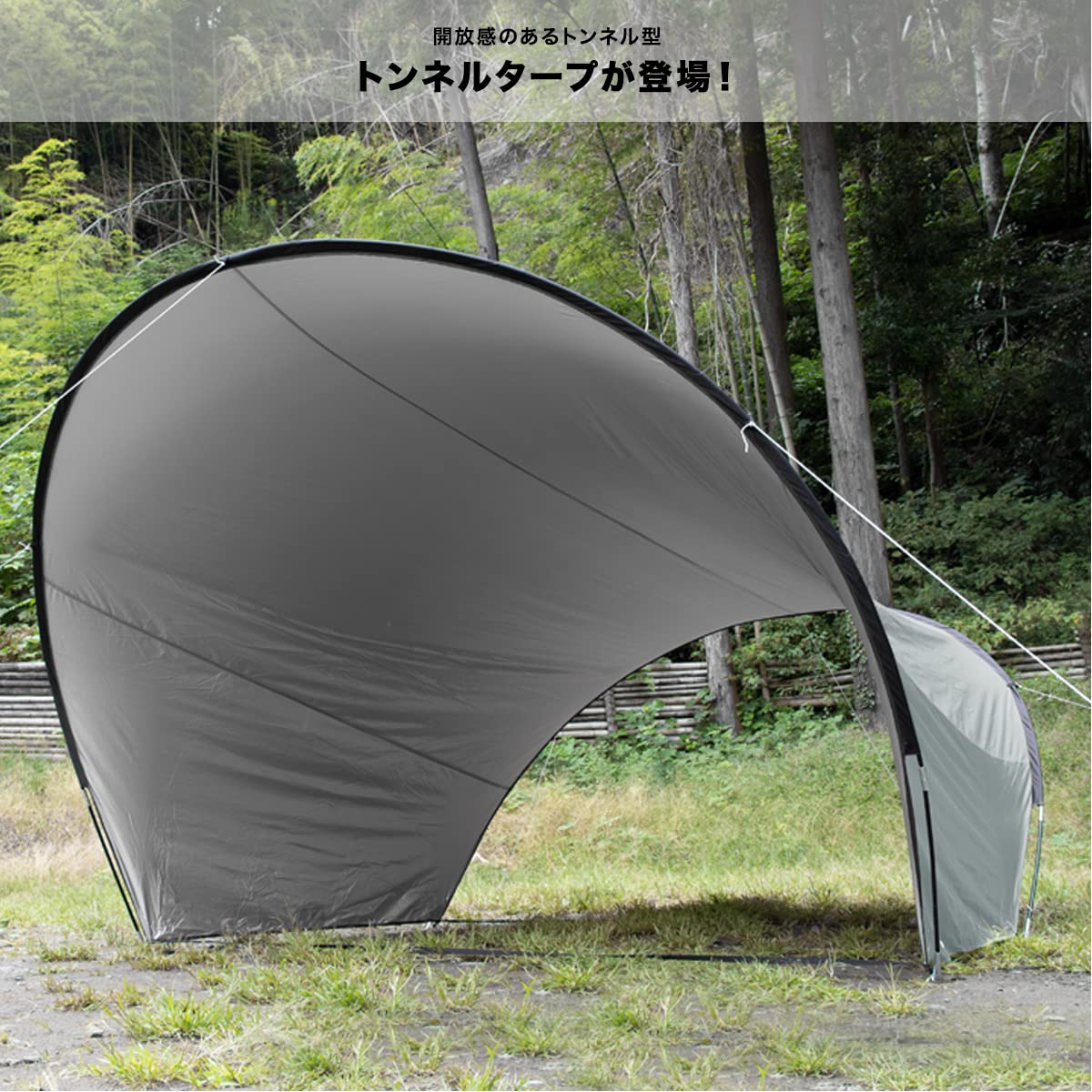 Amazon.co.jp: [フィールドア] トンネルタープ 【ライトグレー