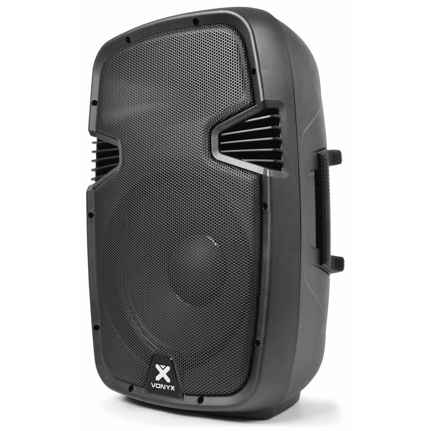 Vonyx SPJ-1200ABT Altoparlante Attivo 12" Autoamplificato 600 W con Bluetooth, Lettore MP3, USB/SD, Ingresso Microfono, Subwoofer Potente, Suono Professionale per Feste, DJ, Karaoke ed Eventi