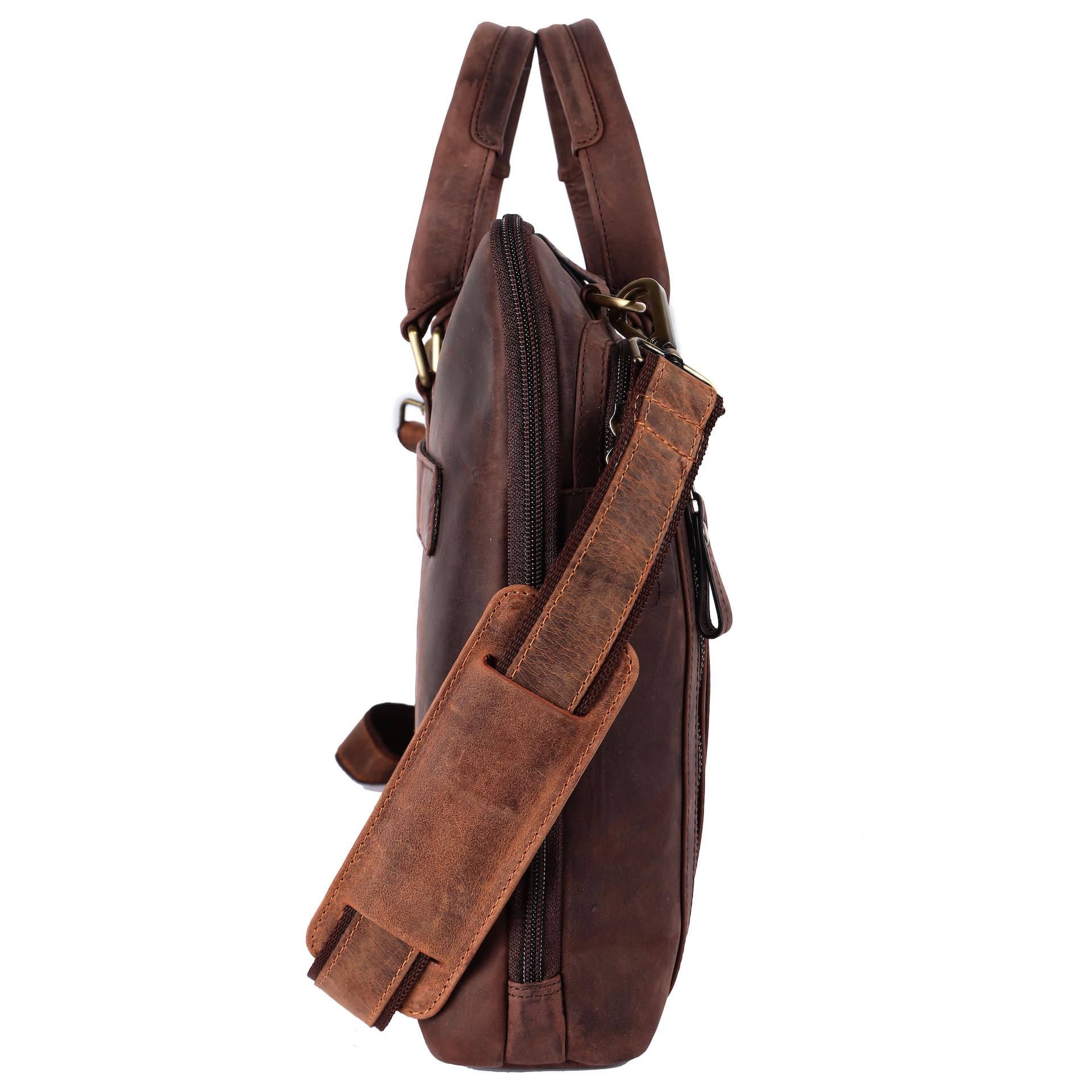 Benthill borsa per laptop vera pelle I borsa a tracolla per laptop I valigetta per notebook I Donna e Uomo borsa I borsa per notebook