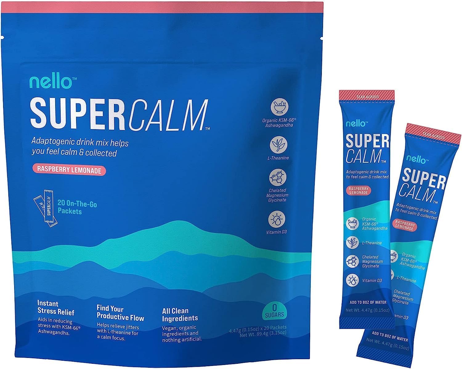 Buy Nello Supercalm Drink Mix - Ashwagandha KSM 66, Magnesium Glycinate - Does Nello Supercalm Make You Lose Weight