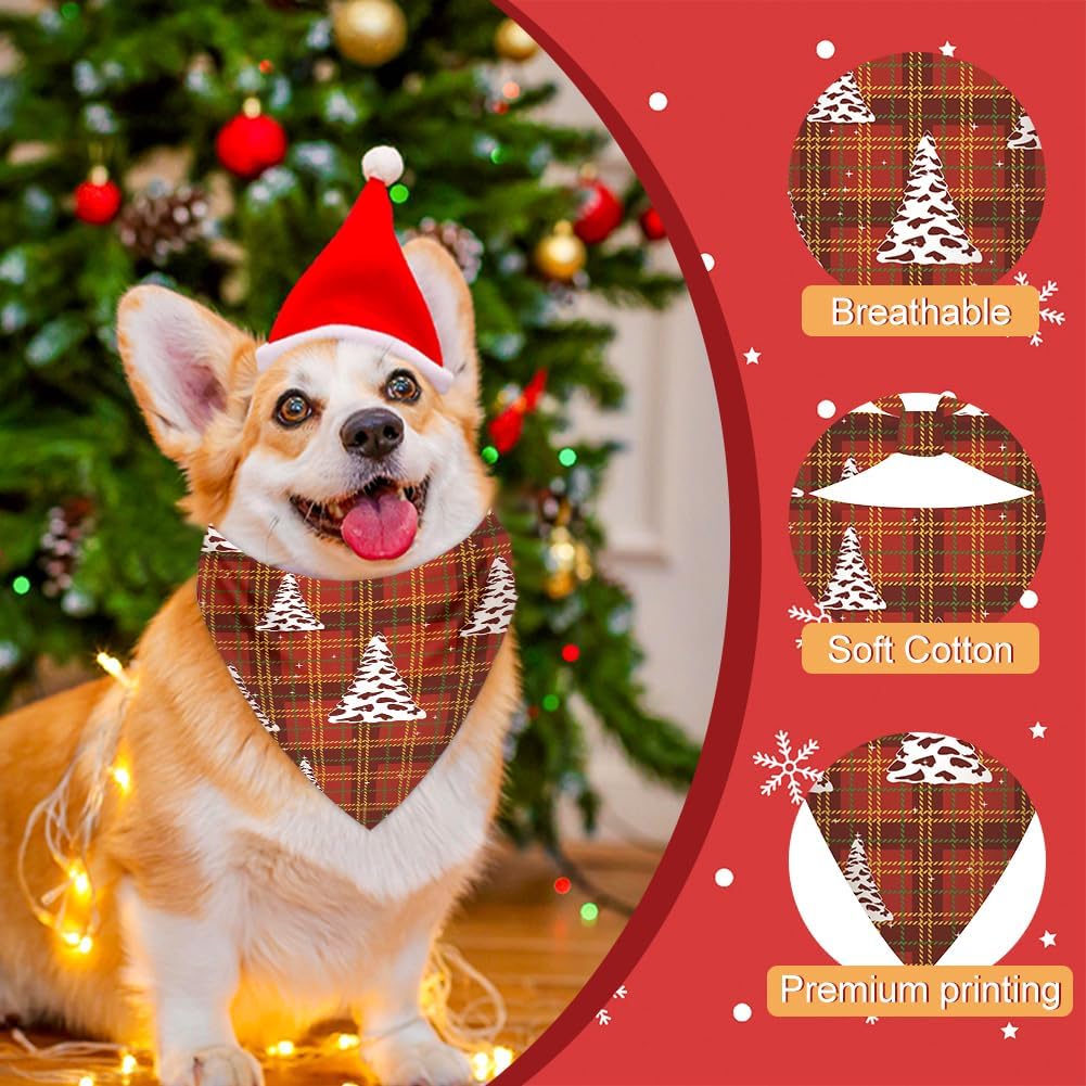 100 Pcs Home Decorations Dog Bandanas Colorful Triangle Scarf Pet Bandanas for Boy and Girl Adjustable Holiday Bandana for Small Medium Large Dogs