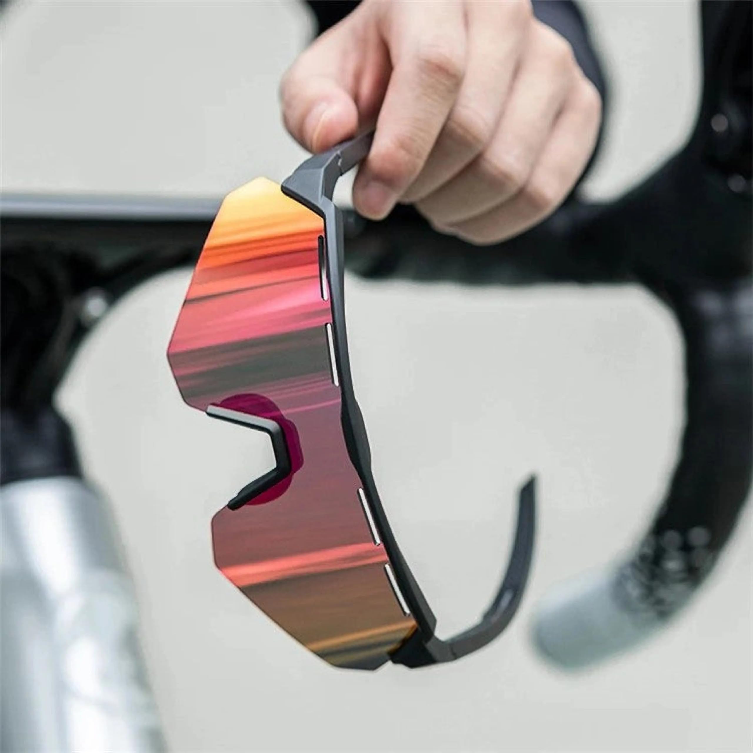 Sport-Sonnenbrille mit polarisierten Gläsern, ergonomische Passform, UV-Schutz für Radsport, Laufen & Outdoor