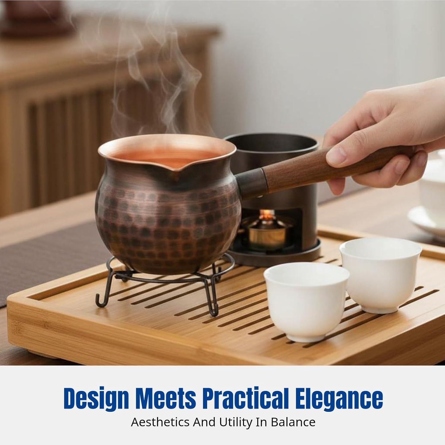 Vintage Copper Tea Kettle for Stovetop 250ml, Style A