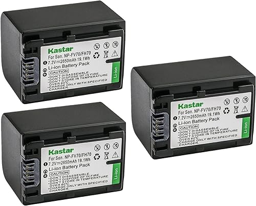 Miniatura 4 de Kastar Paquete de 1 batería de repuesto NP-FV70 para Sony FDR-AX100E, FDR-AX700, FDR-AX33, FDR-AX43, FDR-AX53, FDR-AXP55, HDR-CX110, HDR-CX115,