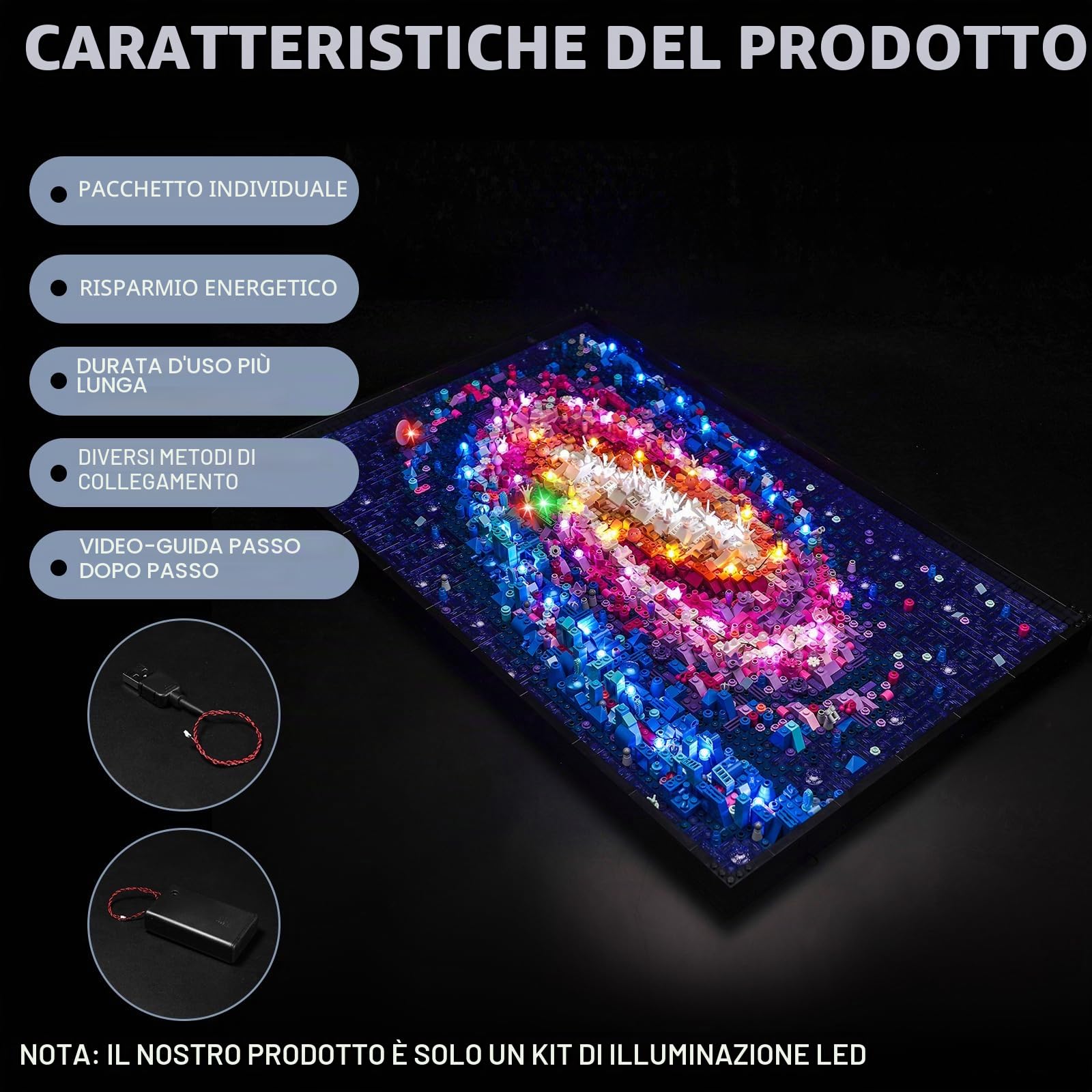 BrickBling - Set di luci a LED per Lego 31212 La Via Lattea (No Lego), set di luci decorative per Lego La Via Lattea giocattoli creativi, versione standard