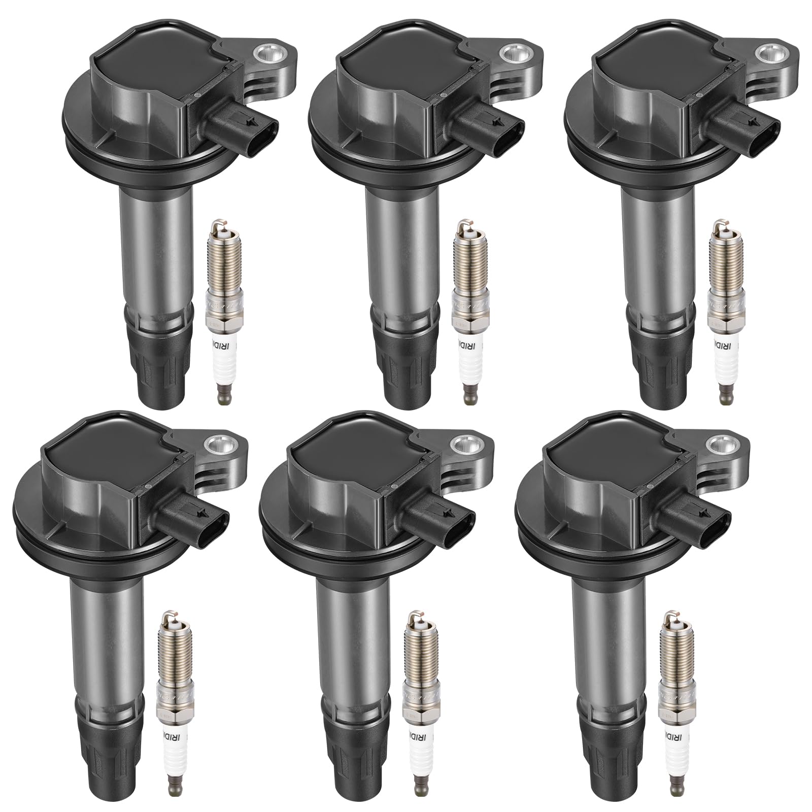 BDFHYK Ignition Coil UF823 and Spark Plug 6509 for Ford F150 Edge Mustang