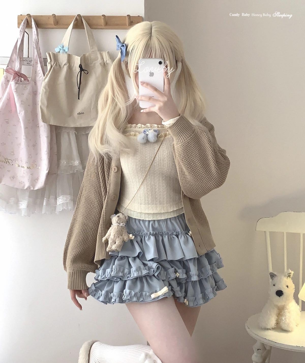 Womens Ruffle Layered Tutu Puffy Skirt Cute Cake Skirts Y2K High Waist Preppy Lolita Skirt Plaid High Waist Skirt - Image 3