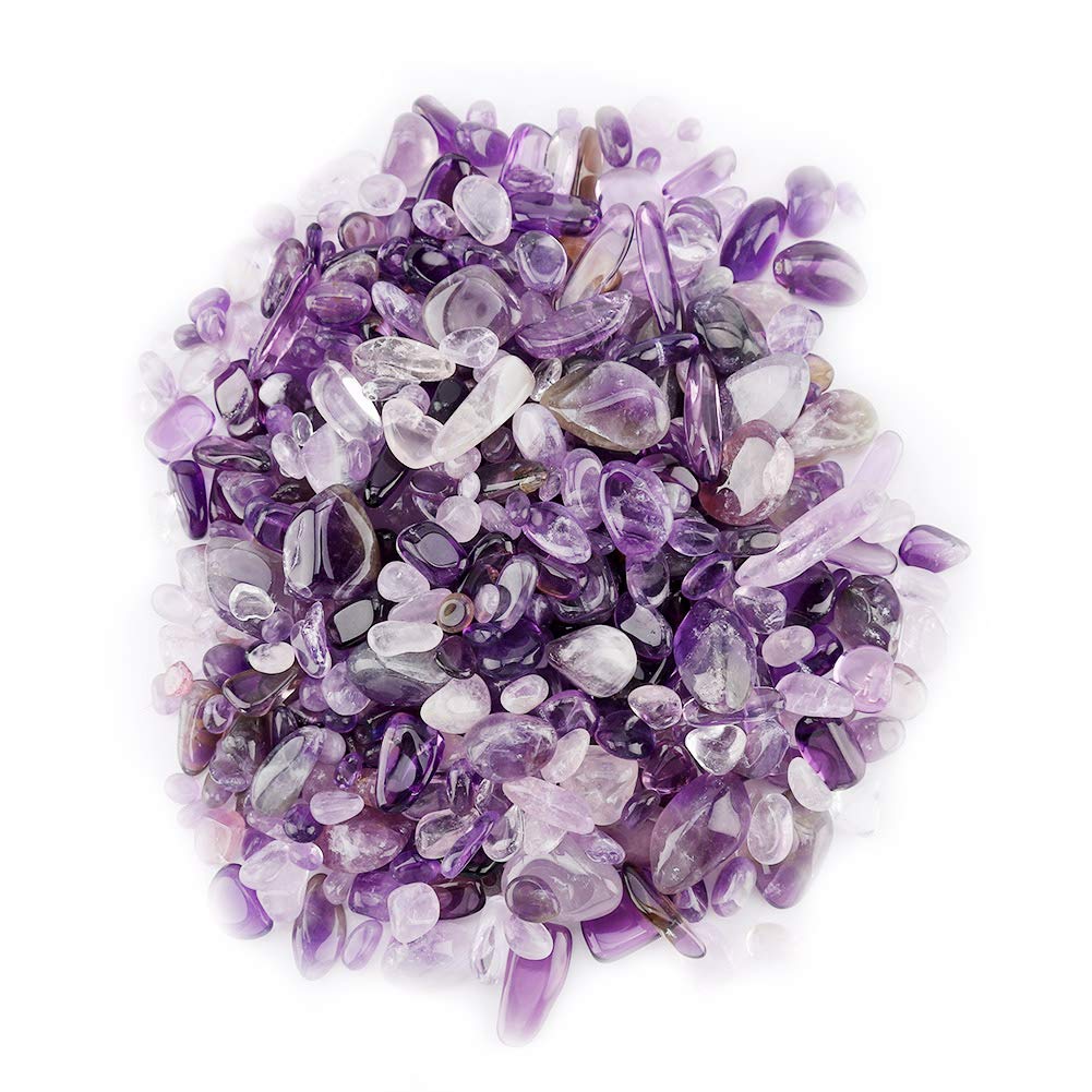 Pietra Ruvida Trucioli Cristallo Naturale Quarzo Piccolo Cristallo Gemma Tumble 100g Sacchetti di Bundle(Viola)