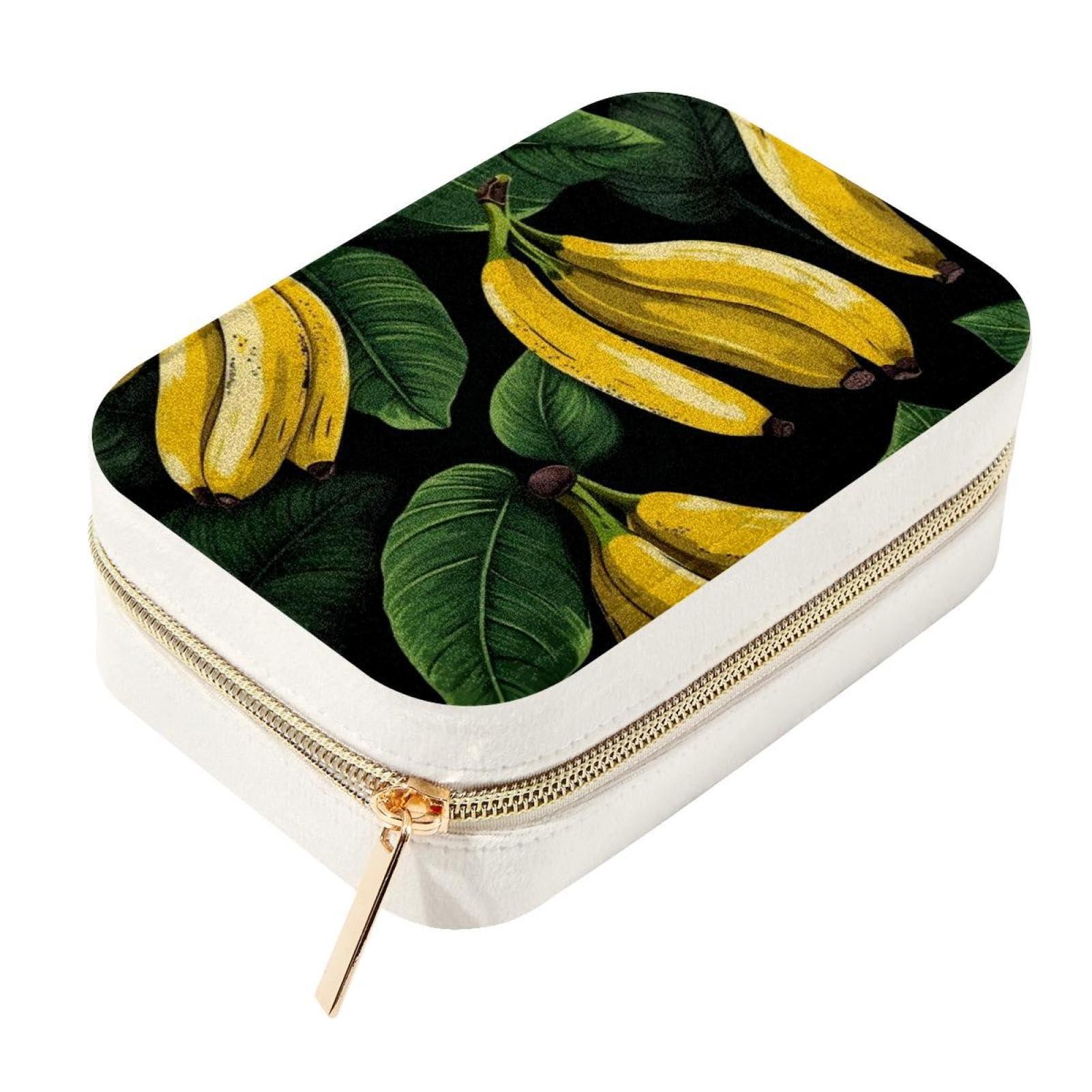 Étui bijoux voyage à motif banane pour vos escapades