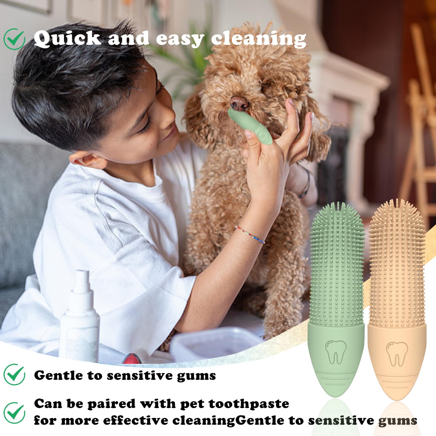 2 Pcs Dog Toothbrush - Image 4