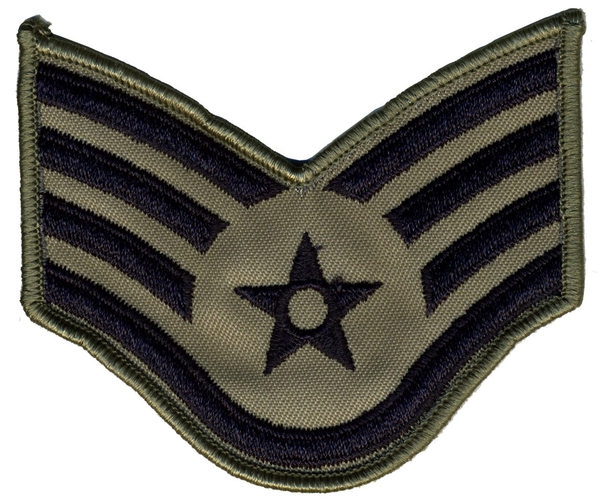 Air Force Chevrons for ABU Uniform-PAIR-LARGE OR SMALL (SMALL, SSGT)