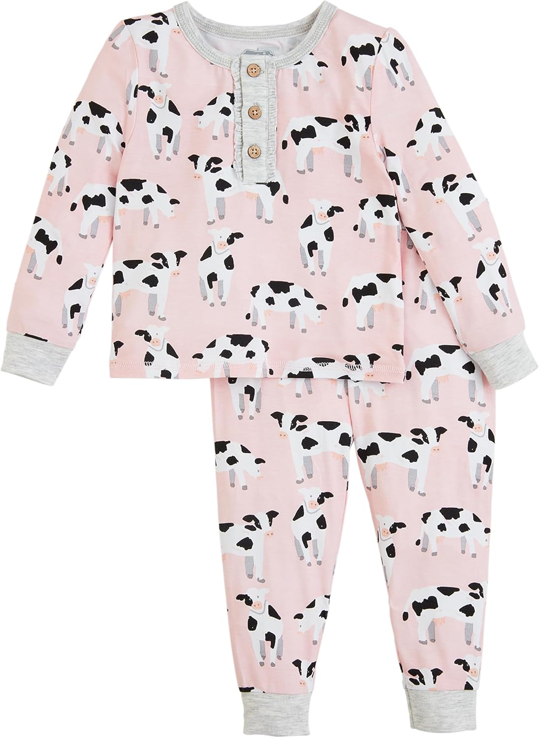Mud Pie girls Mud Pie Girls Pink Cow Pjs
