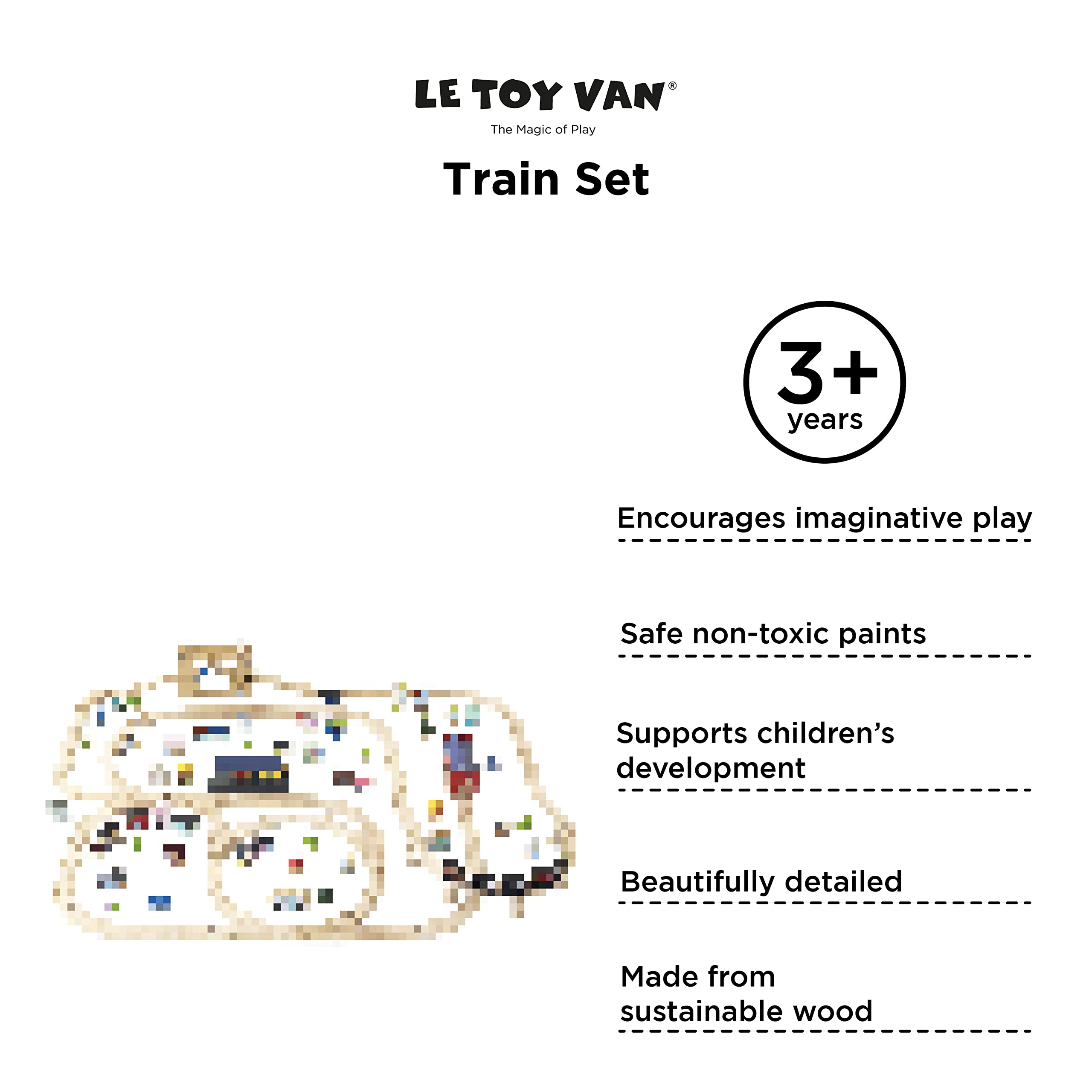 Le Toy Van - Cars & Construction - Wooden Train Set - London Train Set for 3 Year Old Boys and Girls - Train Track - 120 Piece Train Set - Role Play Toys - Girls and Boys Toys Age 3 +