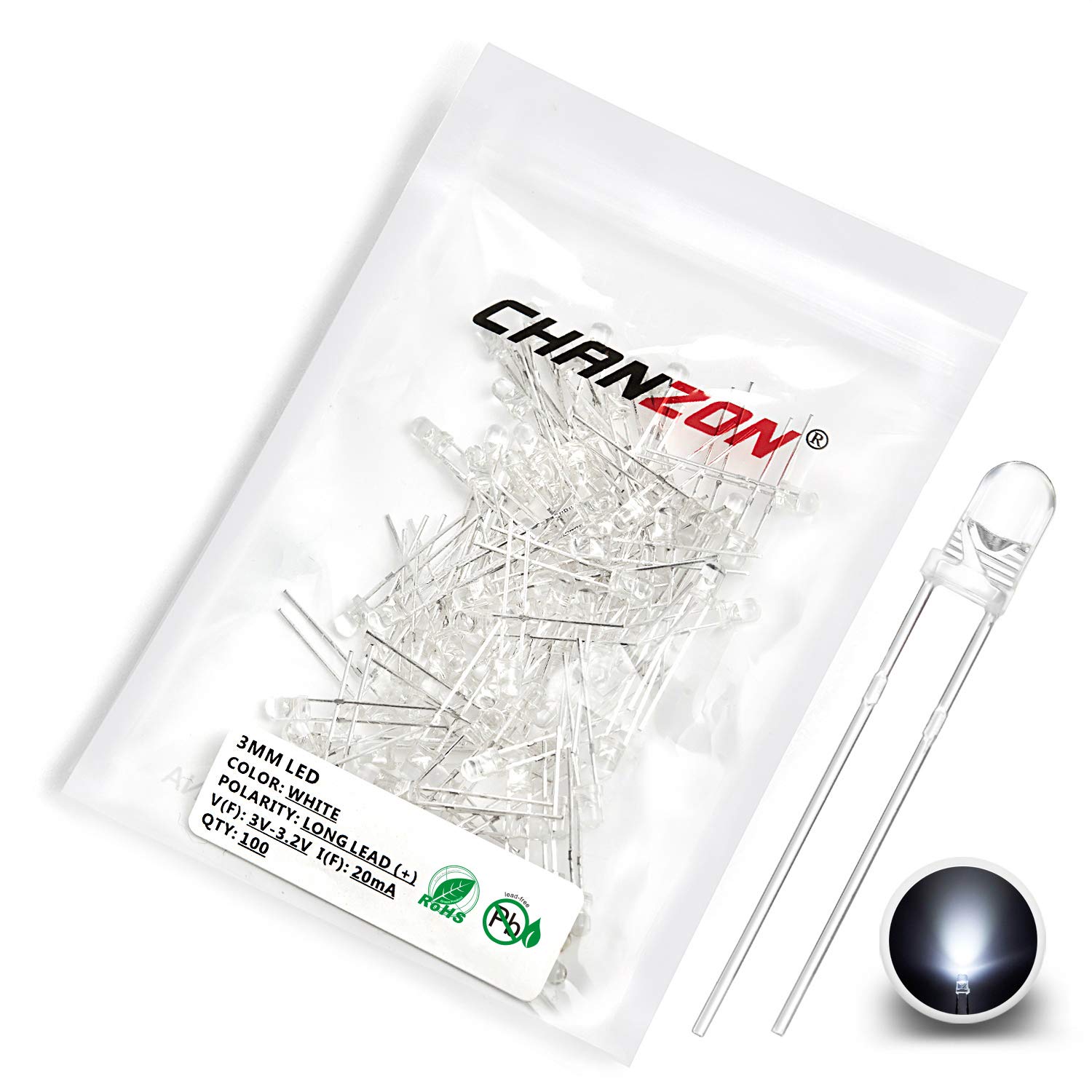 100 LED RGB 5mm Multicolore Catodo Comune - Alto Luminosità, 4 Pin - Foto 3