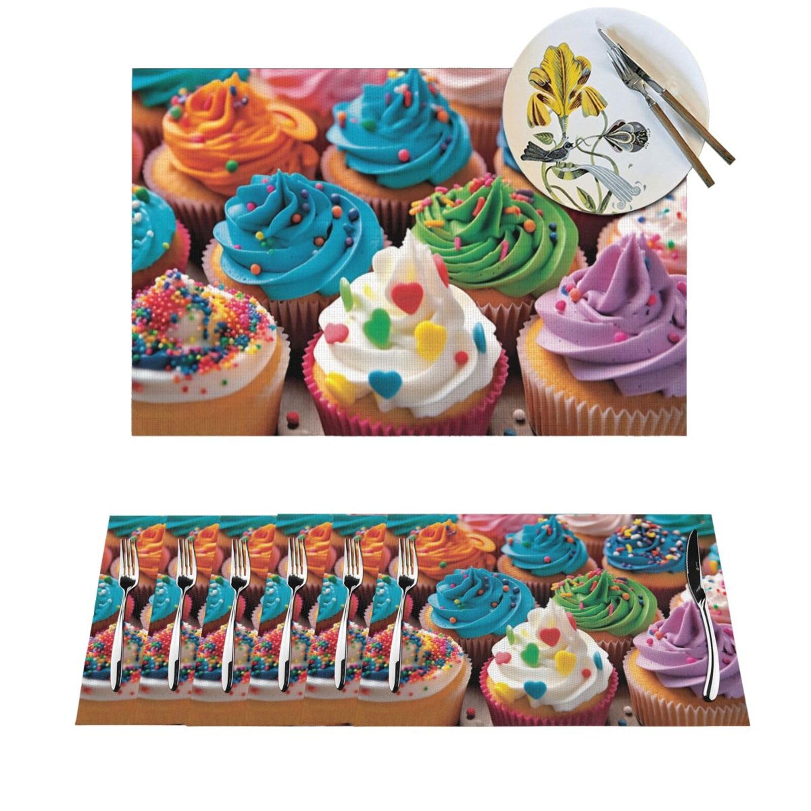 Sets de table en PVC tissé pour repas d'anniversaire et décoration