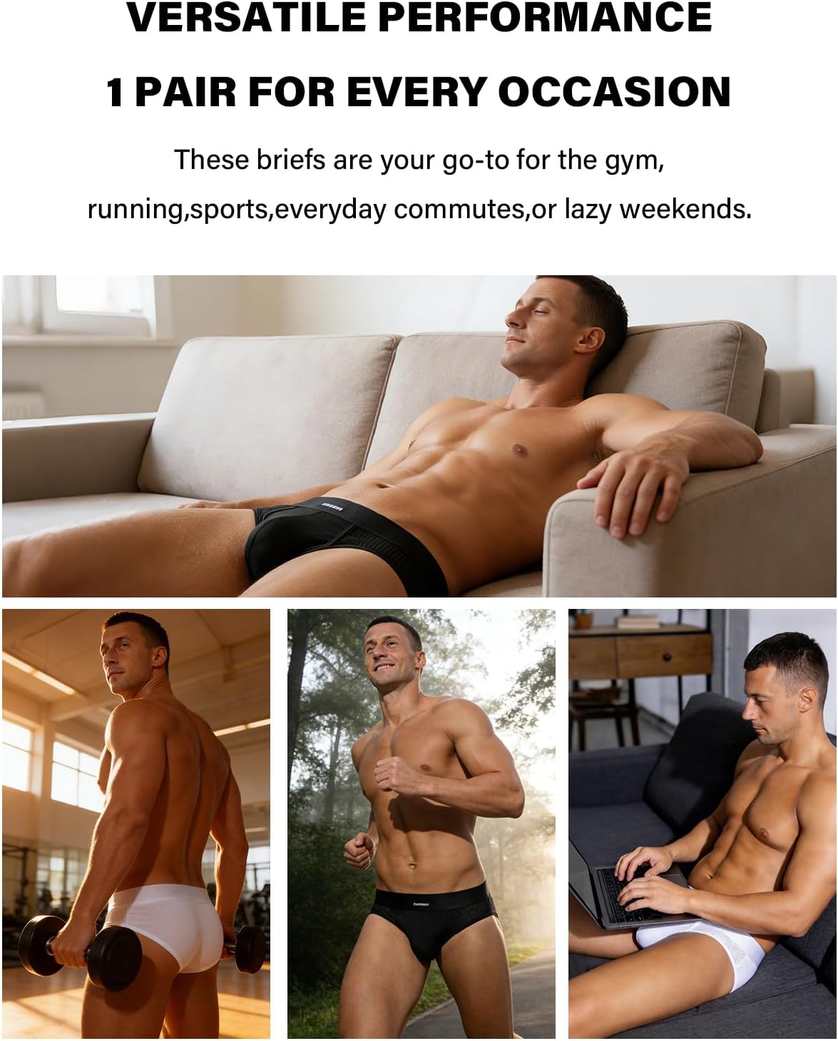 Arjen Kroos Men's Briefs 3 Pack Ice Silk Mesh Breathable Underwear Low Rise Underwear for Daily & Light Sports - Image 7