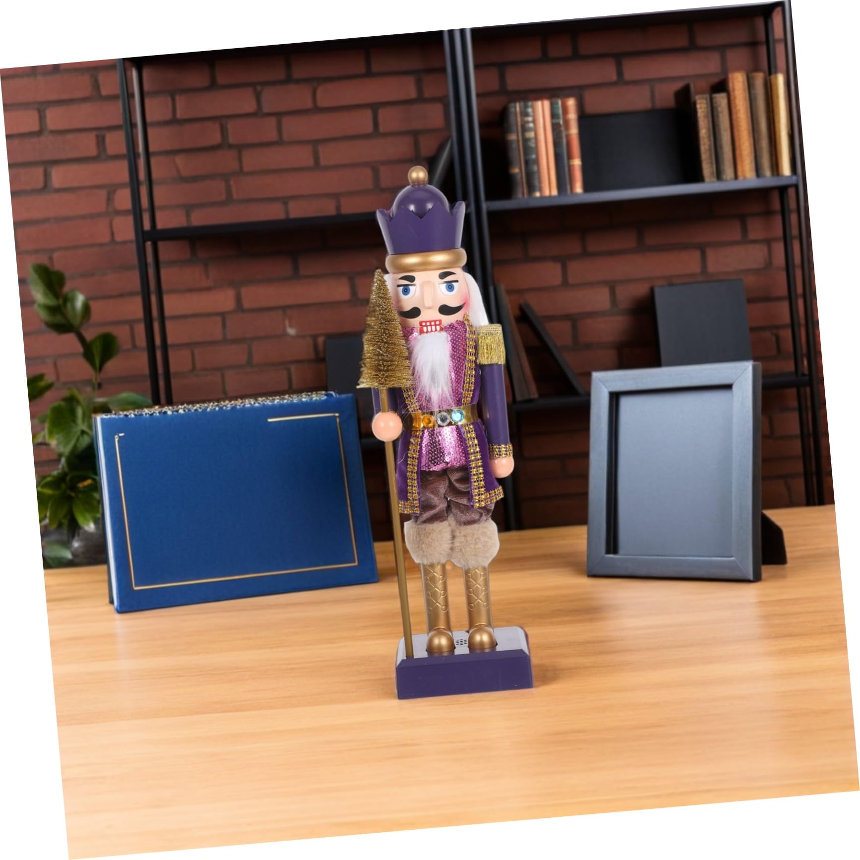 GLEAVI Leuchtende Nussknacker Weihnachtssoldat Figur Dekorativer Weihnachtsnussknacker Weihnachts Kaminsims Nussknacker Weihnachtsbedarf