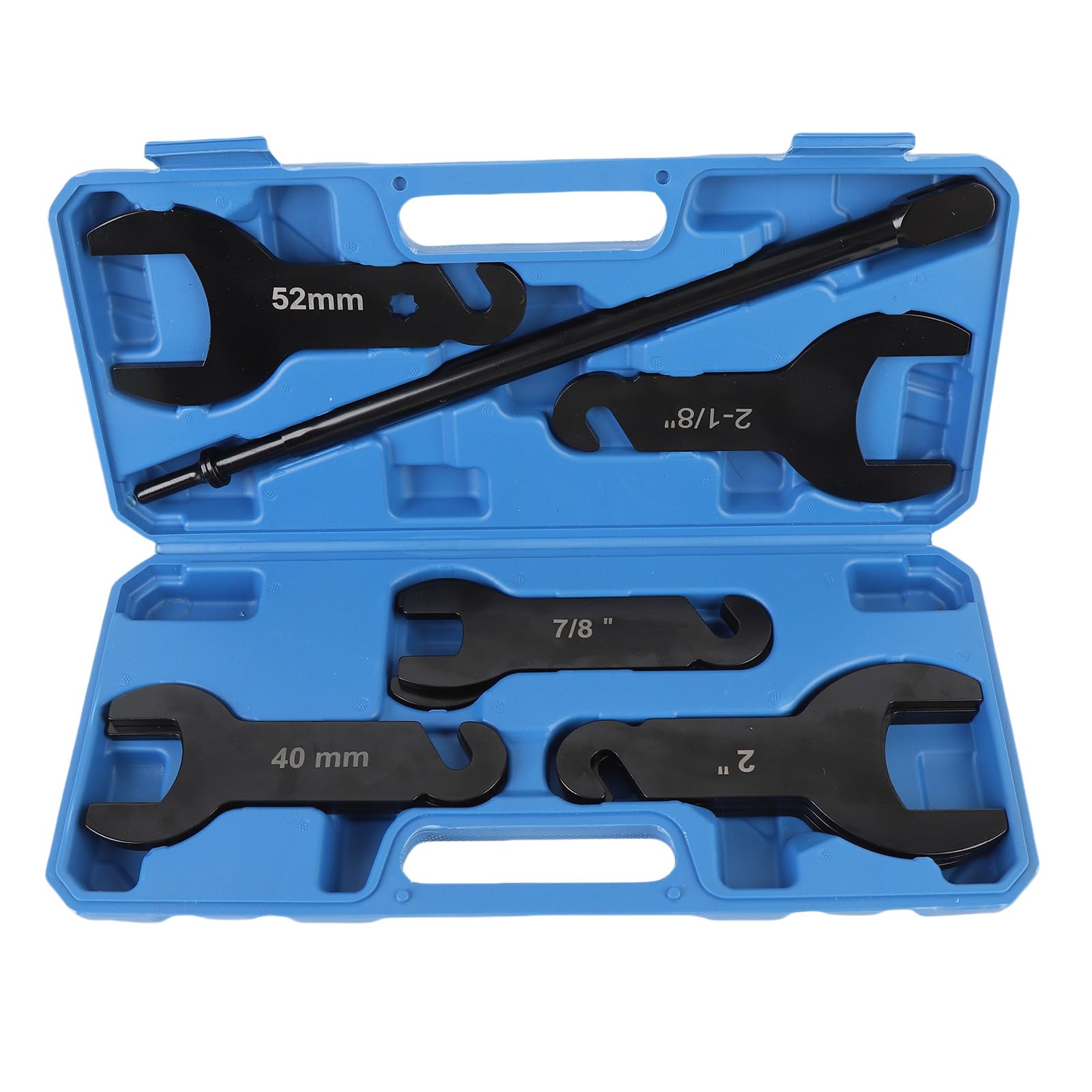Set mit 10 pneumatischen Ventilator-Kupplungsschlüsseln aus Stahl für die Reparatur von Wasserpumpen mit tragbarem, effizientem Griff, 10 Größen 52 mm bis 2 Zoll, rostfrei, Etui