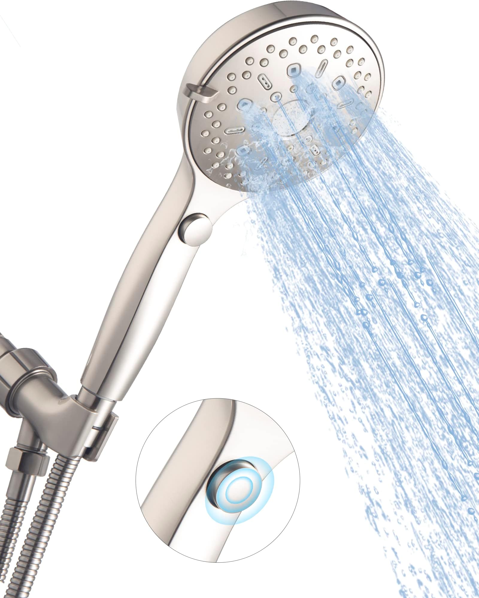 Jacuzzi PRIMO Theraspin Chrome 6Spray Handheld Shower