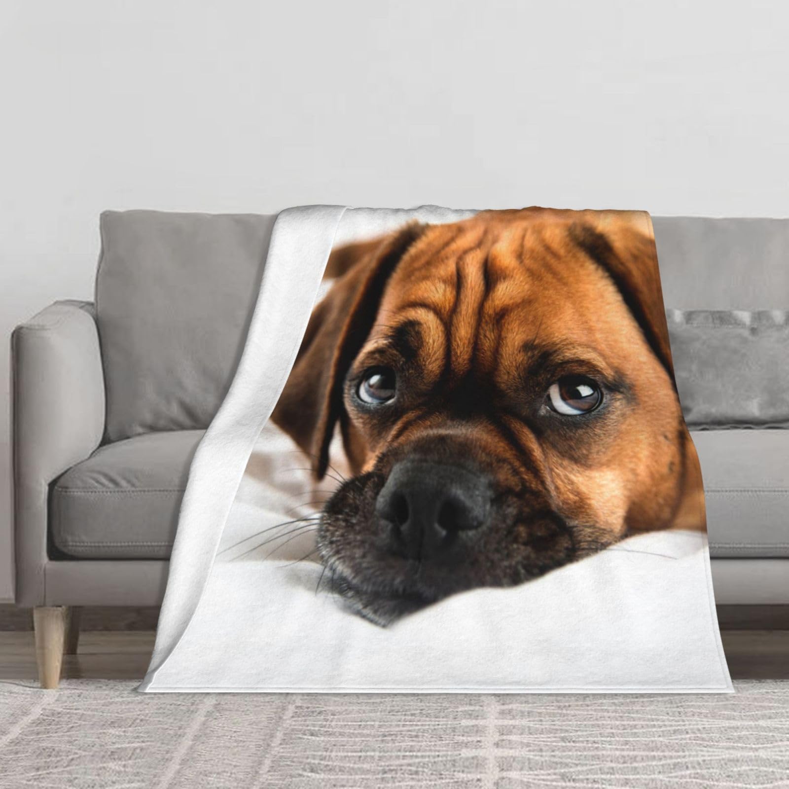 BYwenhopnbs Puggle Puppy,Super Soft Thick Comfy Cozy Throw Flannel Blanket Couch 60"x50"