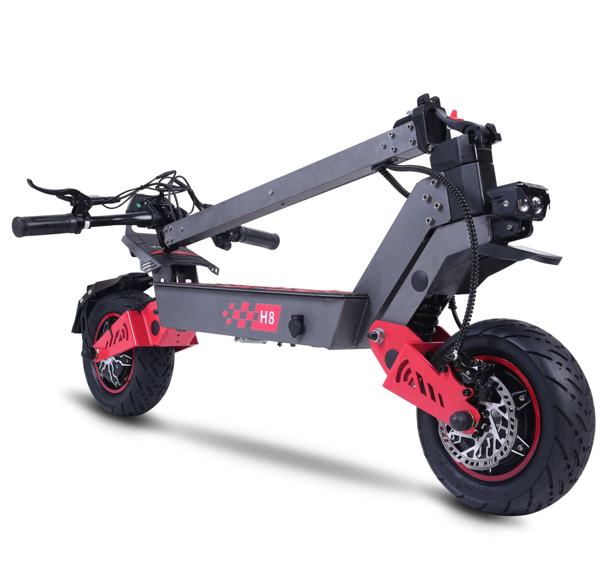 Adult Electric Scooter High-Power 6000W Motors Maximum Speed 60Km Range 90 Km 11-inch Off-Road Tubeless Tires