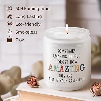 Gifts for Women, You're Amazing Candle, Christmas Birthday Thank You Gift