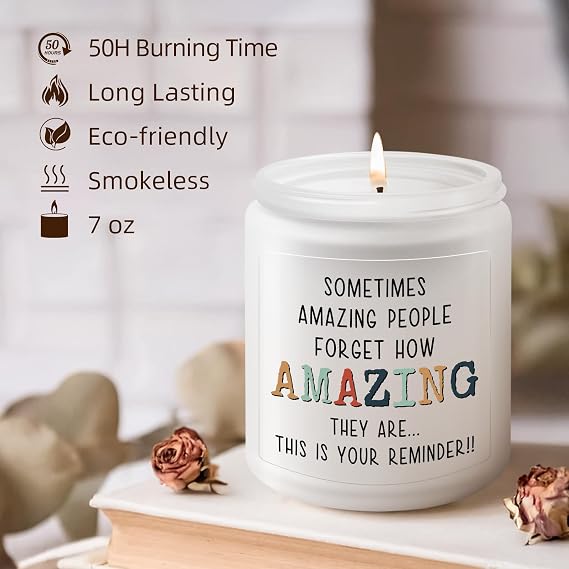 Gifts for Women, You're Amazing Candle, Christmas Birthday Thank You Gift