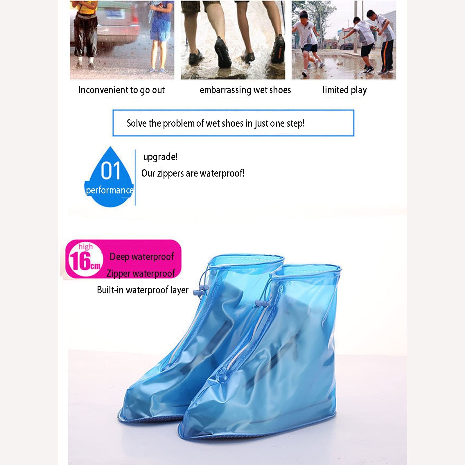 Golf Shoe Bag VBoo Waterproof S With Zipper Hard Sole Reusable