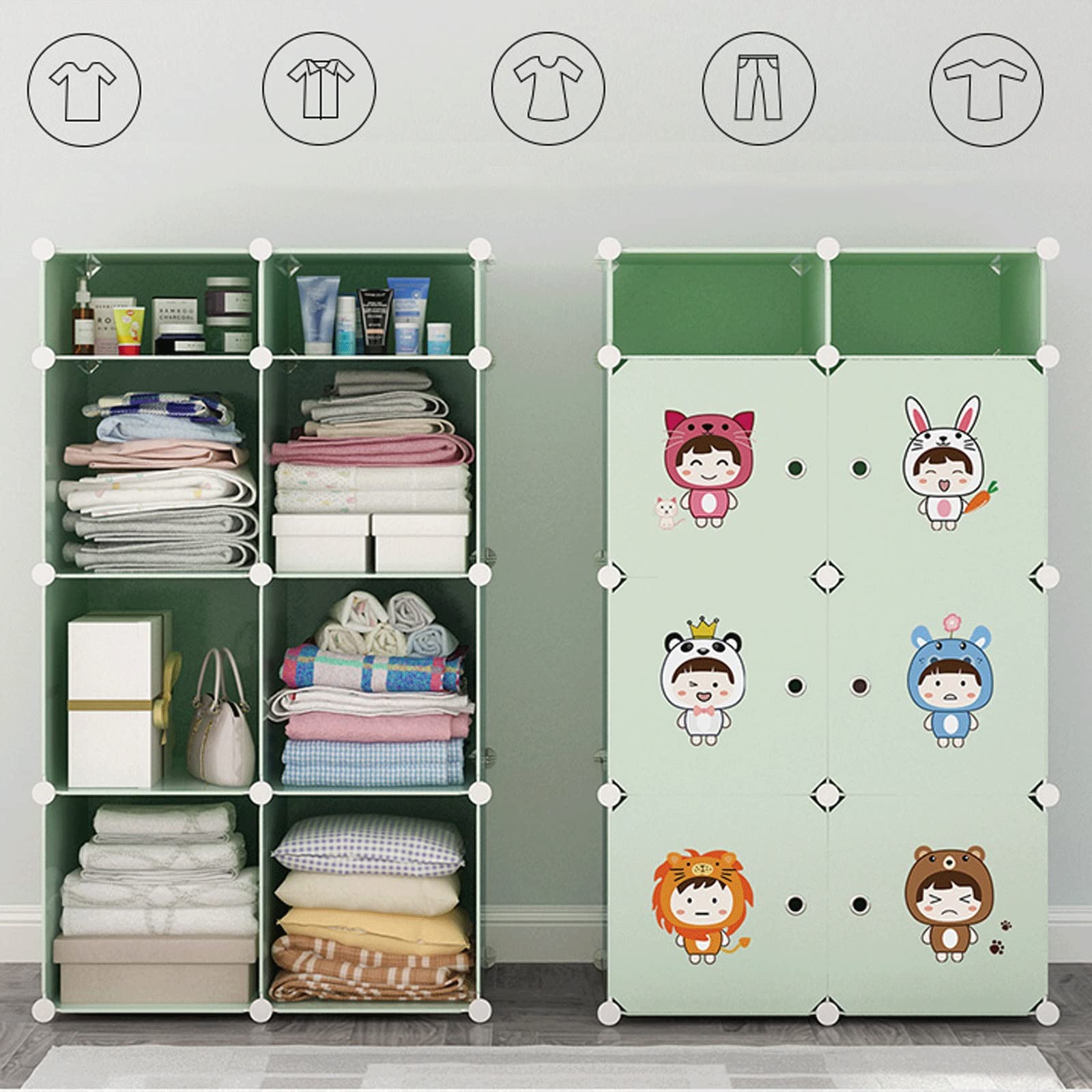 Armadio Portatile Armadio Portatile Armadio Armadio cubo cubo cubo organizzatore cubo scaffali Guardaroba da Camera da Letto Armadi Guardaroba Portatili