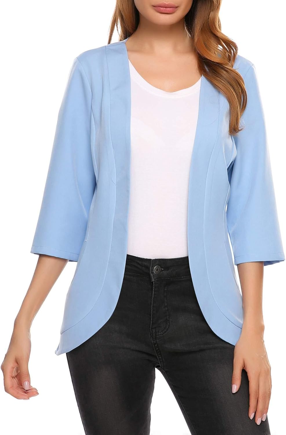 Aqua blue blazer womens Clearance
