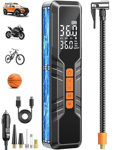 Compresor de aire portátil para inflador de neumáticos, bomba de aire inalámbrica de 150 PSI para neumáticos de automóvil, inflador de neumáticos