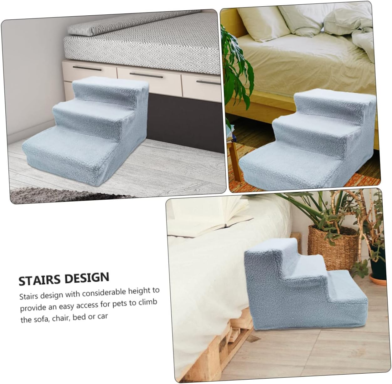 POPETPOP Pet Supply Cat Dog Ladder Stairs Stable Structure Long Service Fun for Pets