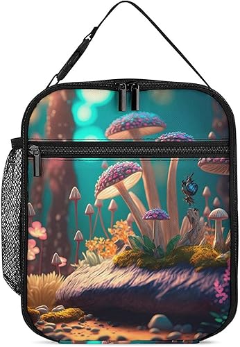 Miniatura 1 de TIMAILOR Magic Mushroom Lunch Bag Tote,Insulated Lunch Bag,Cute Lunch Bag for Women,Resuable Lunch Box,Bolsa De Almuerzo Para Mujer,MGTM32