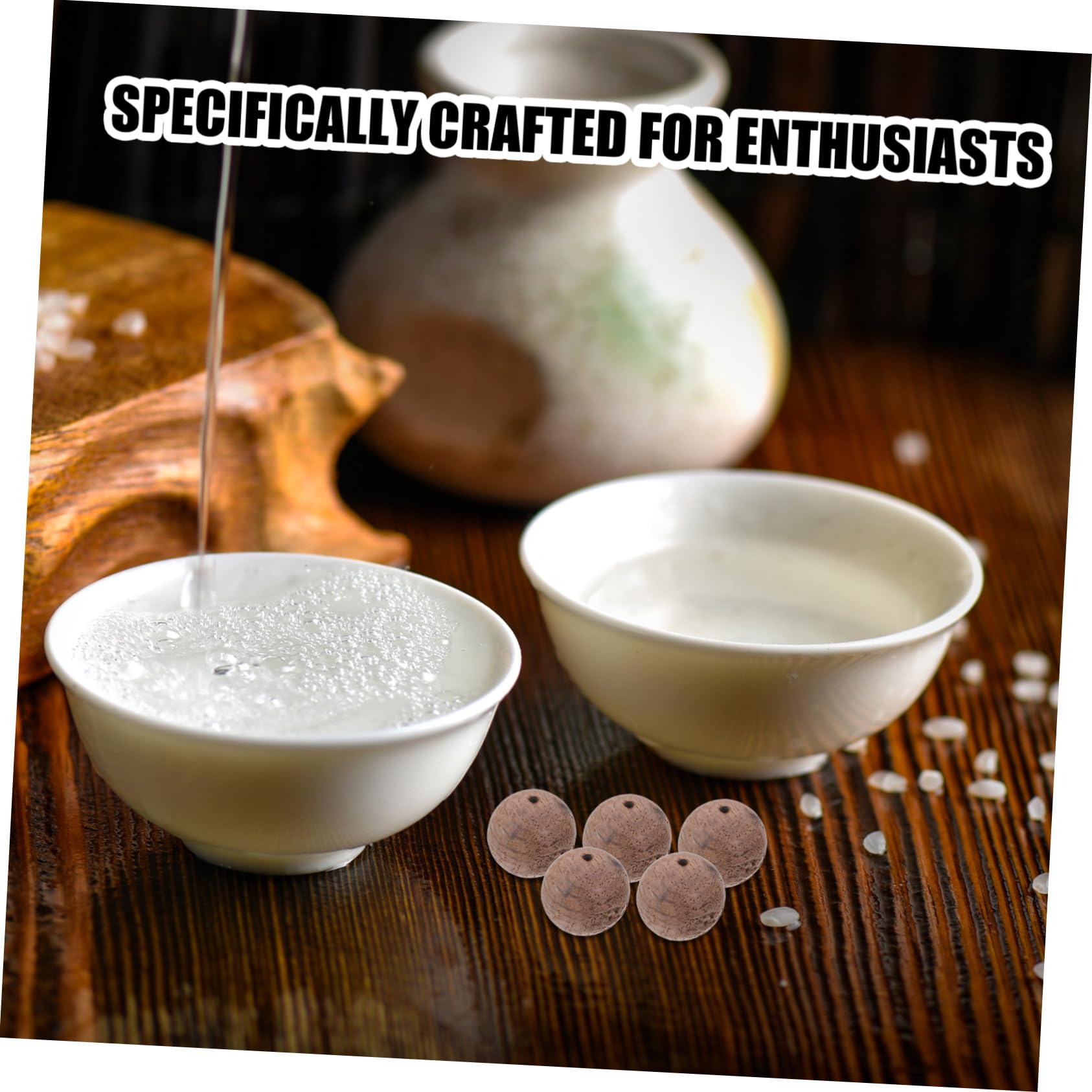 Toyvian Perle di Legno di Quercia Tostate Pesanti 1 Sacchetto per Aromatizzare e Migliorare Whisky e Vini in Infusione per Produzione Domestica di Distillati