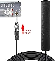 Vista 4 de Antena de coche FM AM Antena de radio de montaje adhesivo Antena de parche oculto para vehículo, camión, SUV, estéreo en unidad principal