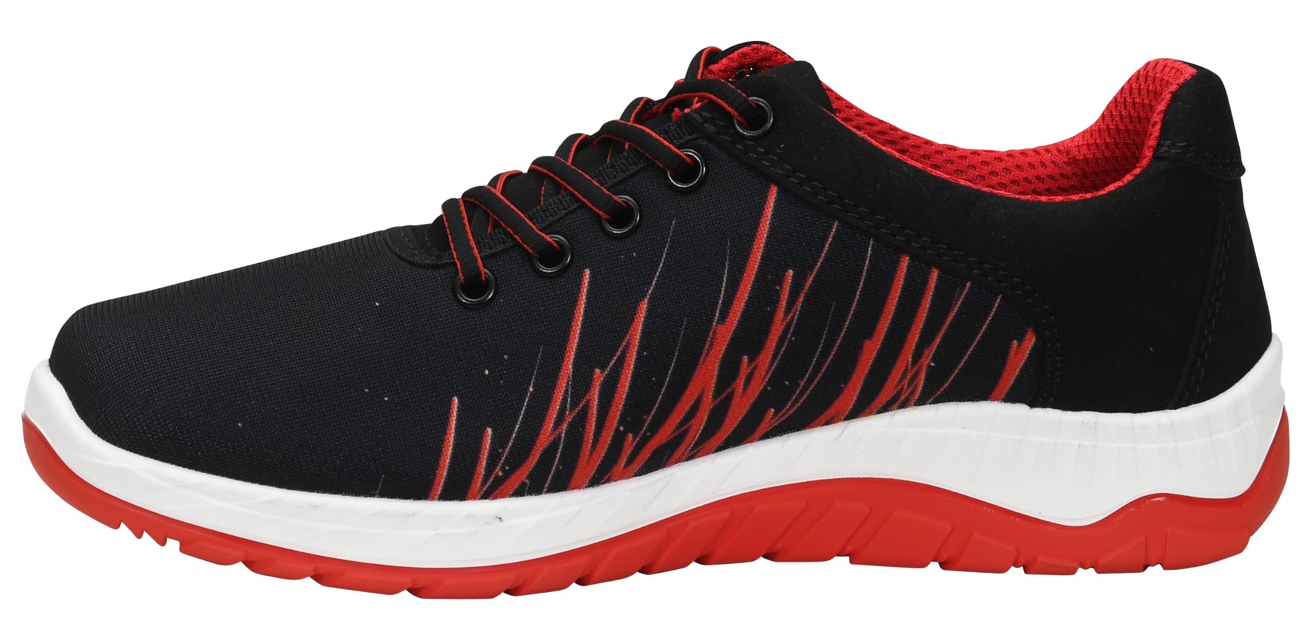 ELTEN Lana Black-red Low ESD O1 | Berufsschuhe für Damen & Herren, ohne Schutzkappe, leicht, atmungsaktiv