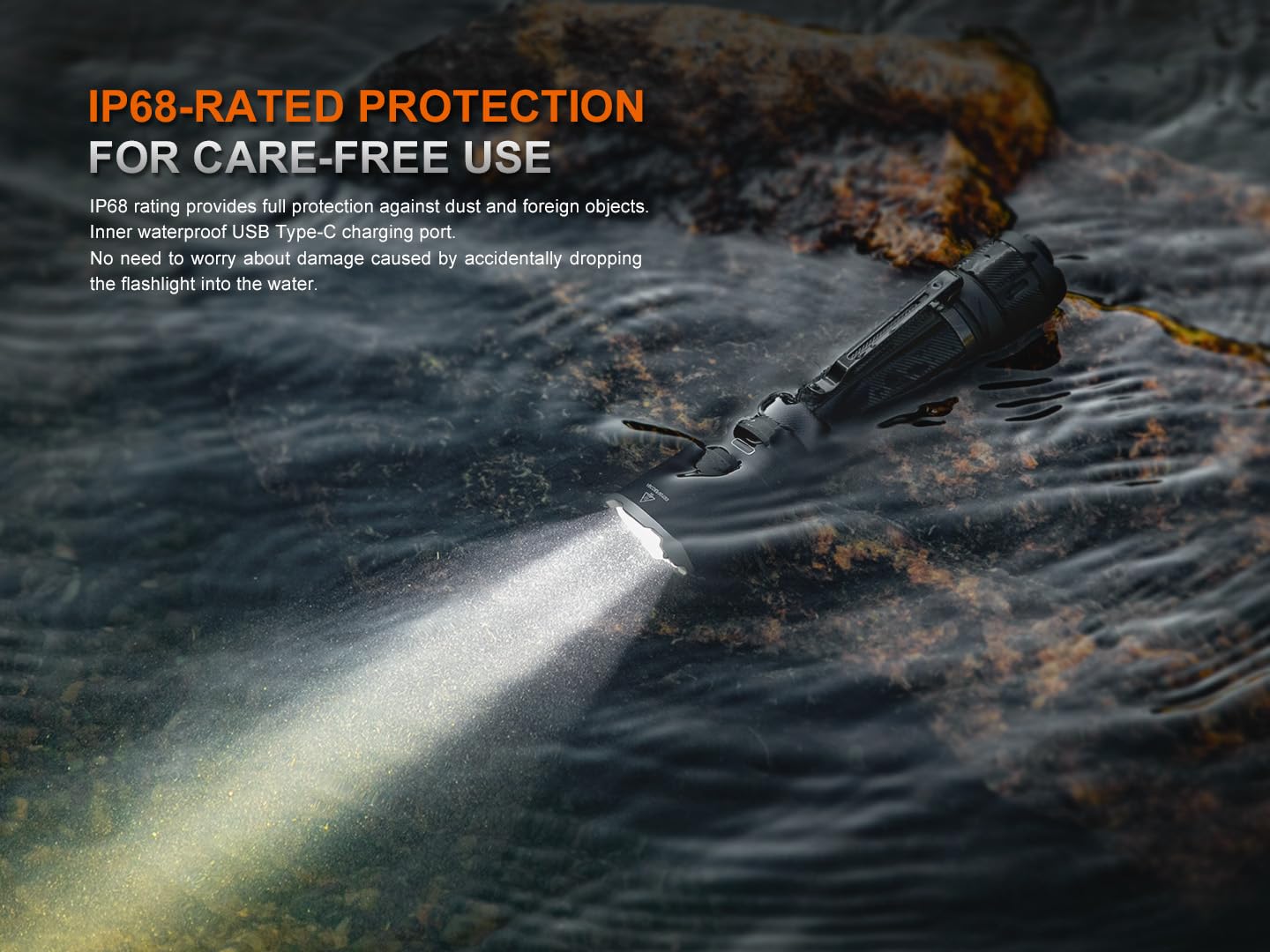 Fenix TK21R Tactical Flashlight, 3600 Lumens High Lumen USB-C