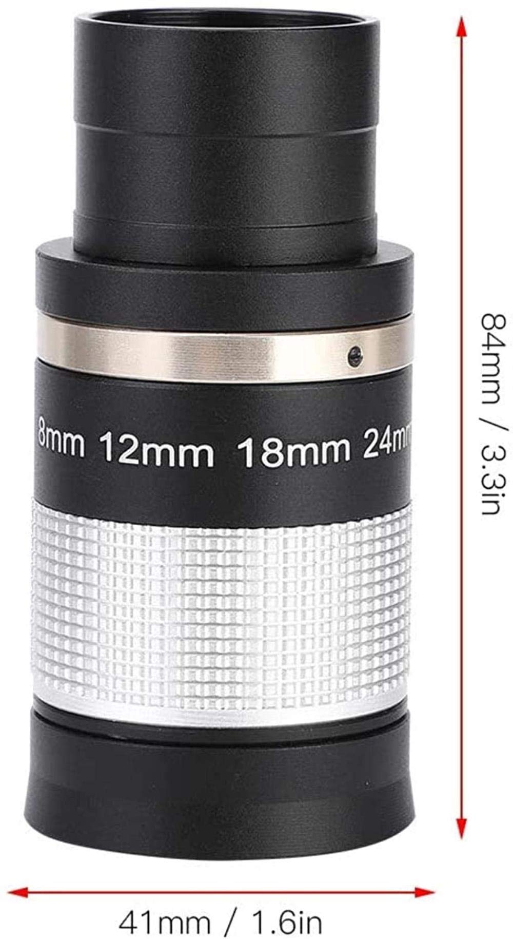 Telescopio portátil Alta Potencia, binoculares 1,25 Pulgadas con Zoom 8-24 mm y Lente óptica Multicapa para telescopio astronómico estándar 31,7 mm para Interiores y Exteriores.