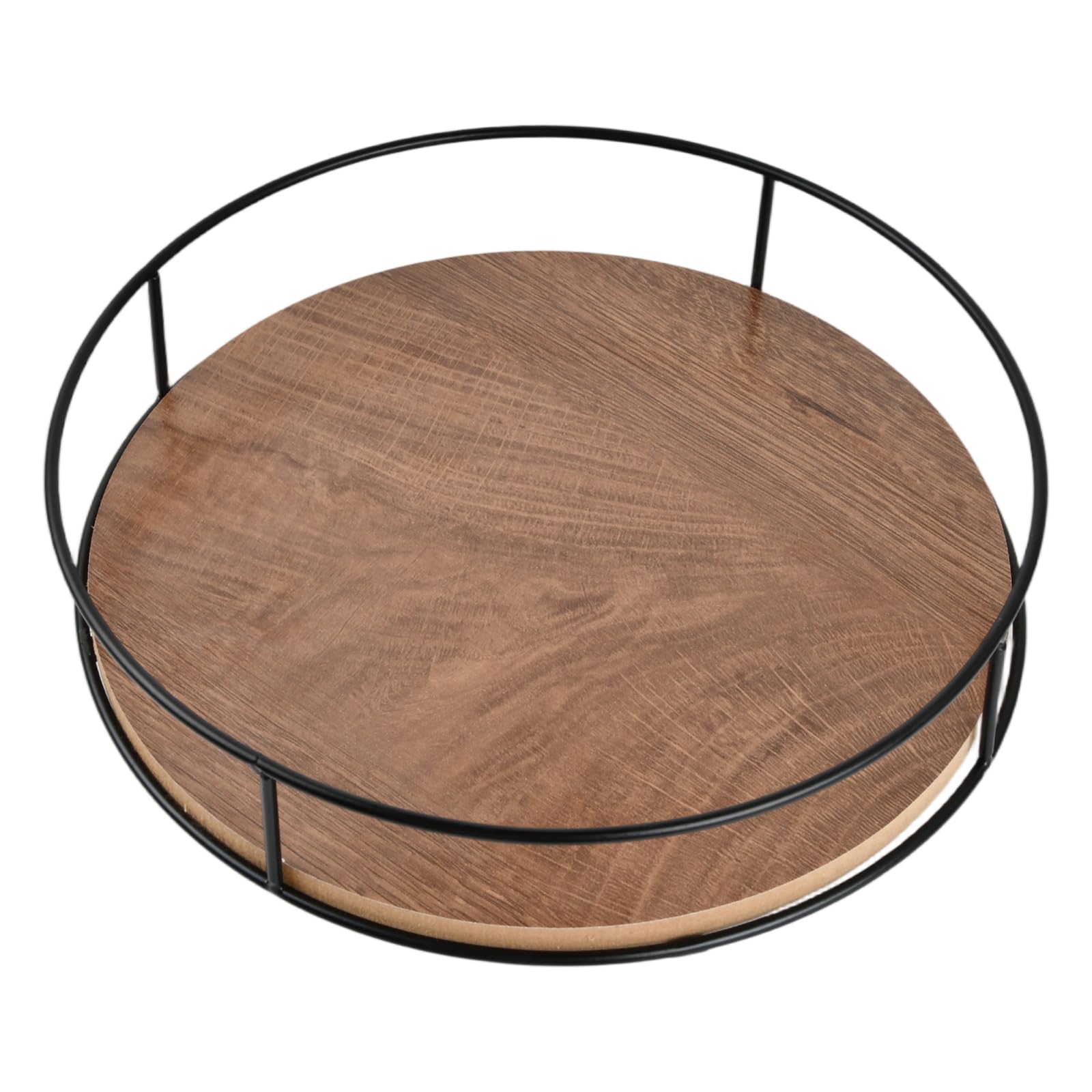 Wooden Turntable Lazy Susan Organizer — 360° Rotating Storage for Kitchen, Pantry, Cabinet, Bathroom Countertop Smooth-Gliding Ball Bearing, Non-Slip Base, 1 Pack 23cm Diameter