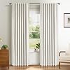 INOVADAY 100% Blackout Curtains for Bedroom 84 Inch Drop 2 Panels Thermal Insulated Curtains for Living Room, Back Tab Rod Pocket Beige Curtains with Coating Back Layer,50