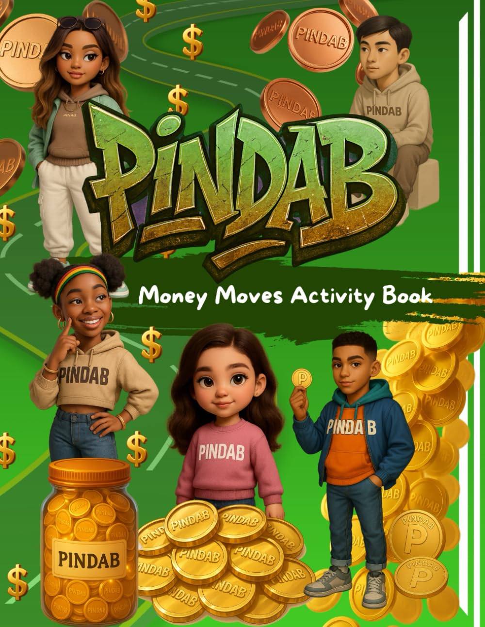 PINDAB Money Moves Activity Book: Fun Activities, Creative Colouring and Early Money Skills for Kids